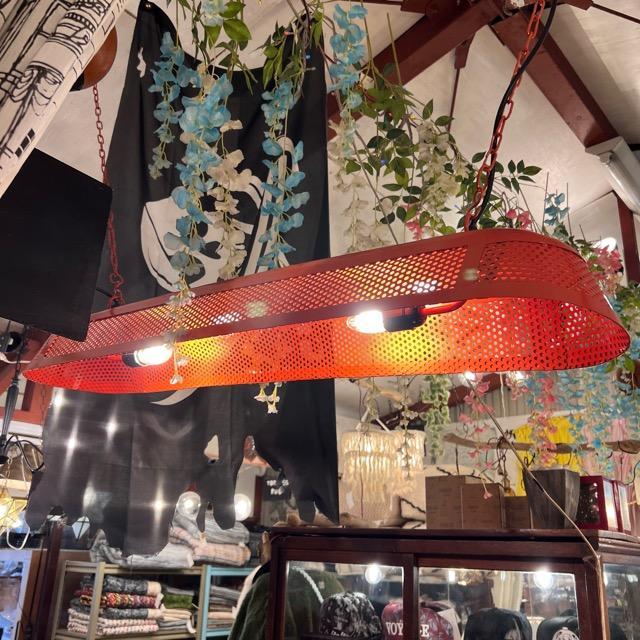 IRON　OVAL　CHANDELIER　２Colors in total Orange Black 2Light hanging