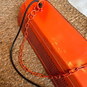 IRON　OVAL　CHANDELIER　２Colors in total Orange Black 2Light hanging
