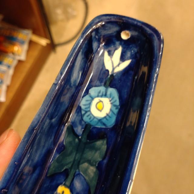 ブルーポタリ香立て　全3種　香立て　陶器　セラミック　インド　シャイプール　お香　線香　瞑想　リラックス　