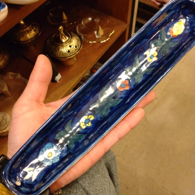 ブルーポタリ香立て　全3種　香立て　陶器　セラミック　インド　シャイプール　お香　線香　瞑想　リラックス　