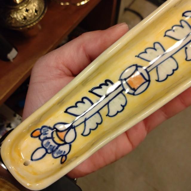 ブルーポタリ香立て　全3種　香立て　陶器　セラミック　インド　シャイプール　お香　線香　瞑想　リラックス　