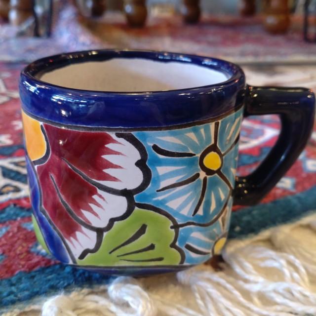 Mexican Guanajuato Ware Navy Mug, Coffee Cup, Tea Cup, Soup Cup, Handmade Ceramic