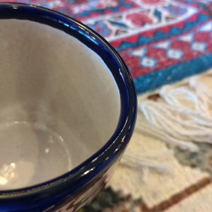 Mexican Guanajuato Ware Navy Mug, Coffee Cup, Tea Cup, Soup Cup, Handmade Ceramic