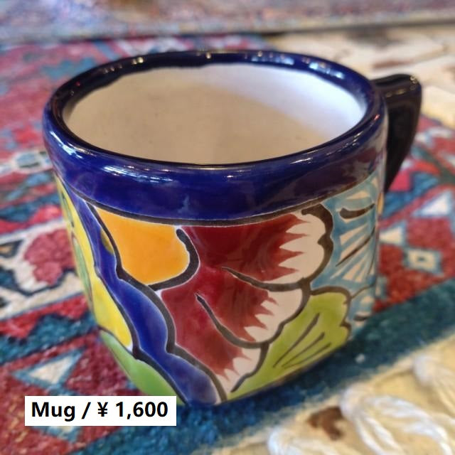 Mexican Guanajuato Ware Navy Mug, Coffee Cup, Tea Cup, Soup Cup, Handmade Ceramic