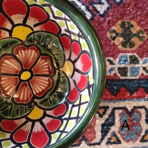 メキシコ　グアナファト焼　ミニボウル　グリーン　全3種　小鉢　ヨーグルト　フルーツボウル　小皿　おつまみ　豆皿