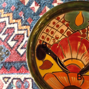 メキシコ　グアナファト焼　ミニボウル　グリーン　全3種　小鉢　ヨーグルト　フルーツボウル　小皿　おつまみ　豆皿