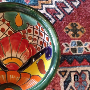メキシコ　グアナファト焼　ミニボウル　グリーン　全3種　小鉢　ヨーグルト　フルーツボウル　小皿　おつまみ　豆皿