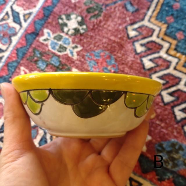 メキシコ　グアナファト焼　ミニボウル　イエロー　小鉢　ヨーグルト　フルーツボウル　小皿　おつまみ　豆皿
