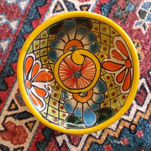 メキシコ　グアナファト焼　ミニボウル　イエロー　小鉢　ヨーグルト　フルーツボウル　小皿　おつまみ　豆皿