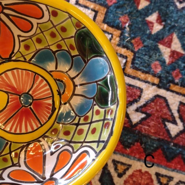 メキシコ　グアナファト焼　ミニボウル　イエロー　小鉢　ヨーグルト　フルーツボウル　小皿　おつまみ　豆皿