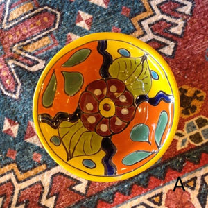 メキシコ　グアナファト焼　ミニボウル　イエロー　小鉢　ヨーグルト　フルーツボウル　小皿　おつまみ　豆皿