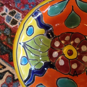 メキシコ　グアナファト焼　ミニボウル　イエロー　小鉢　ヨーグルト　フルーツボウル　小皿　おつまみ　豆皿