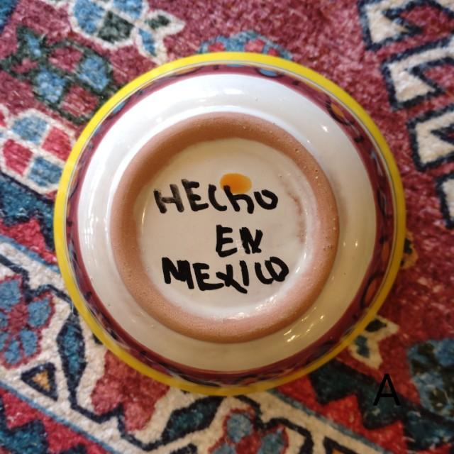 メキシコ　グアナファト焼　ミニボウル　イエロー　小鉢　ヨーグルト　フルーツボウル　小皿　おつまみ　豆皿