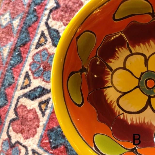 メキシコ　グアナファト焼　ミニボウル　イエロー　小鉢　ヨーグルト　フルーツボウル　小皿　おつまみ　豆皿
