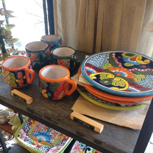 メキシコ　グアナファト焼　マグカップ　オレンジ　全2種　コーヒーカップ　テ ィーカップ　スープカップ　コップ　ハンドメイド　陶器
