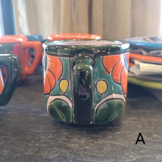 メキシコ　グアナファト焼　マグカップ　グリーン 全２種　コーヒーカップ　テ ィーカップ　スープカップ　コップ　ハンドメイド　陶器