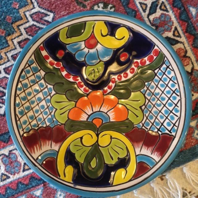 Mexico Guanajuato Ware Round Plate Blue 2 Types In Total Pltter Maindish Pasta Plate Tacos　