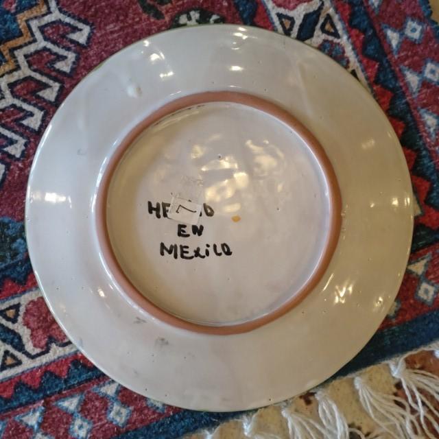 Mexico　Guanajuato Ware　Round Plate Green 2 Types In Total　Pltter　Maindish　Pasta Plate　Tacos　