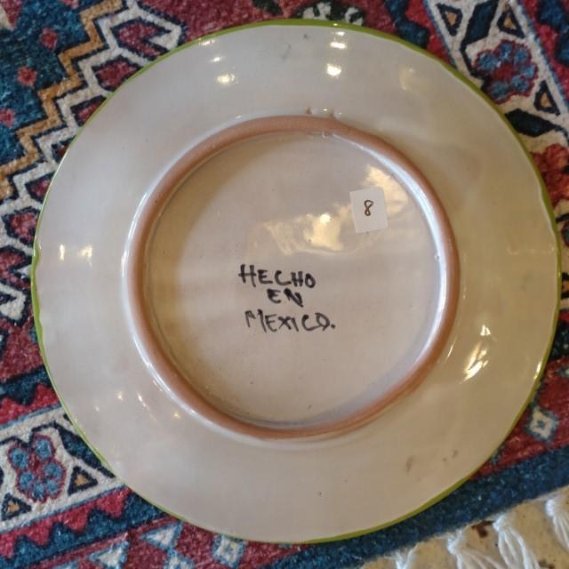 Mexico　Guanajuato Ware　Round Plate Green 2 Types In Total　Pltter　Maindish　Pasta Plate　Tacos　