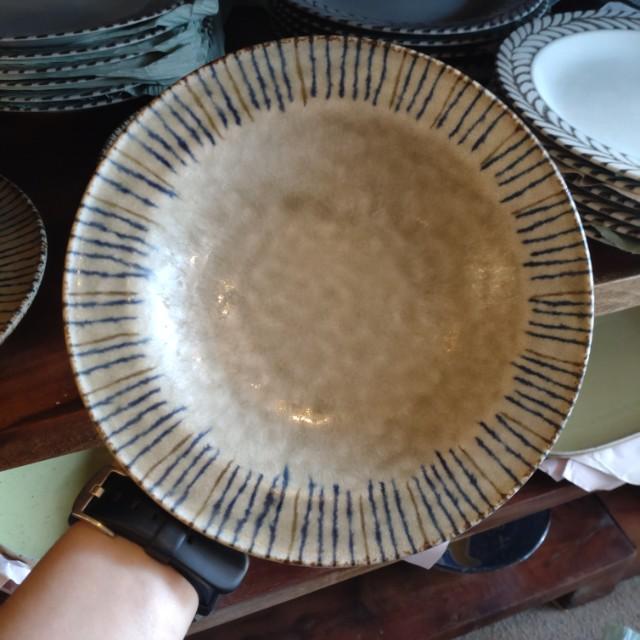 松葉6.3深皿 大皿 パスタ皿 日本製 美濃焼　和食器　和食　煮物　煮込み料理　スープ皿