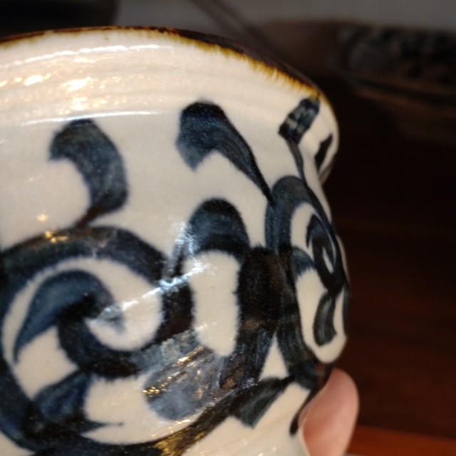 手書きたこ唐草　両手付ブイヨンスープボウル　スープボウル 日本製 美濃焼 和食器 和食　小鉢　