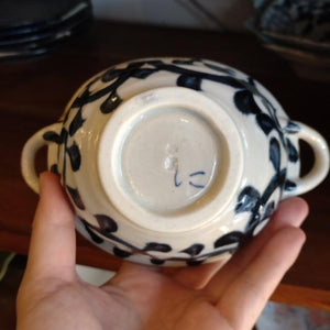 手書きたこ唐草　両手付ブイヨンスープボウル　スープボウル 日本製 美濃焼 和食器 和食　小鉢　