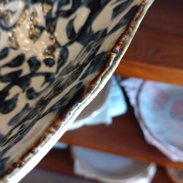 手書きたこ唐草　角型多用鉢 中鉢 日本製 美濃焼 和食器 和食　煮物　角皿　小鉢