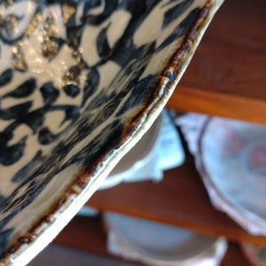 手書きたこ唐草　角型多用鉢 中鉢 日本製 美濃焼 和食器 和食　煮物　角皿　小鉢