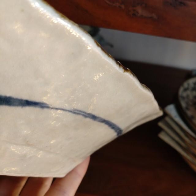 手書きたこ唐草　角型多用鉢 中鉢 日本製 美濃焼 和食器 和食　煮物　角皿　小鉢