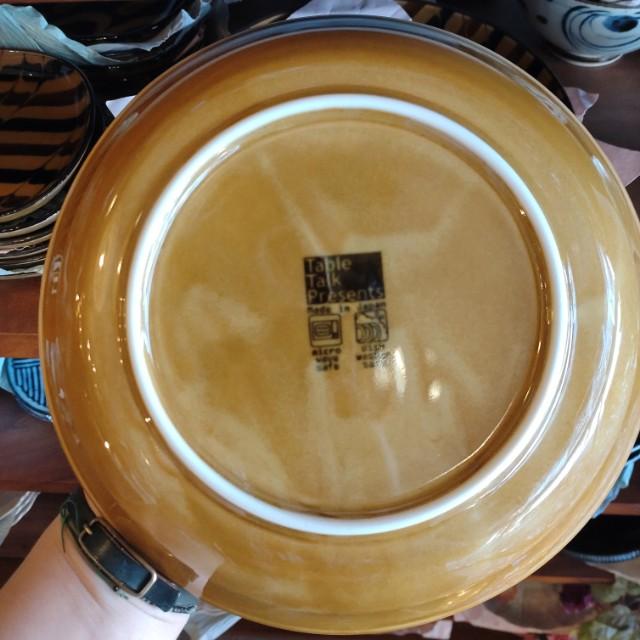 美濃焼　SLIP CHOCOLATE スリップショコラ スープカレー皿　日本製 食器 陶器 大皿　カレー皿