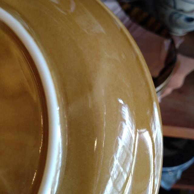 美濃焼　SLIP CHOCOLATE スリップショコラ スープカレー皿　日本製 食器 陶器 大皿　カレー皿
