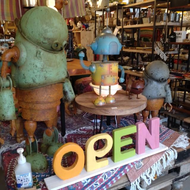 Metal Robo Solder Gardening　Object Robot　Ornaments　Retro　Antique Style　Handmade