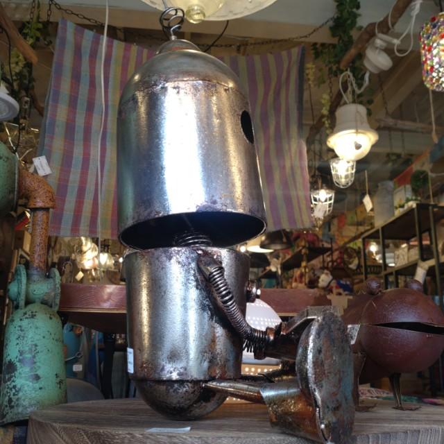 Metal Robo Puppet 　Size M　Gardening Object Robot　Ornaments　Retro　Antique Style　Handmade