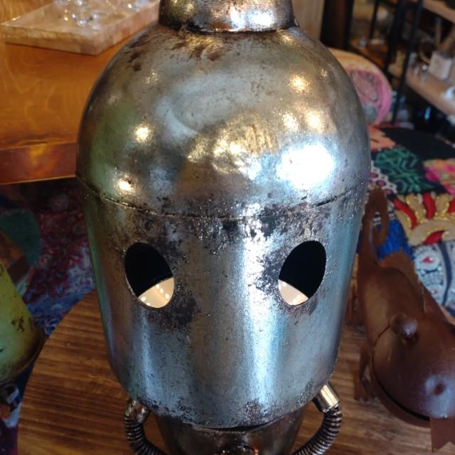 Metal Robo Puppet 　Size M　Gardening Object Robot　Ornaments　Retro　Antique Style　Handmade