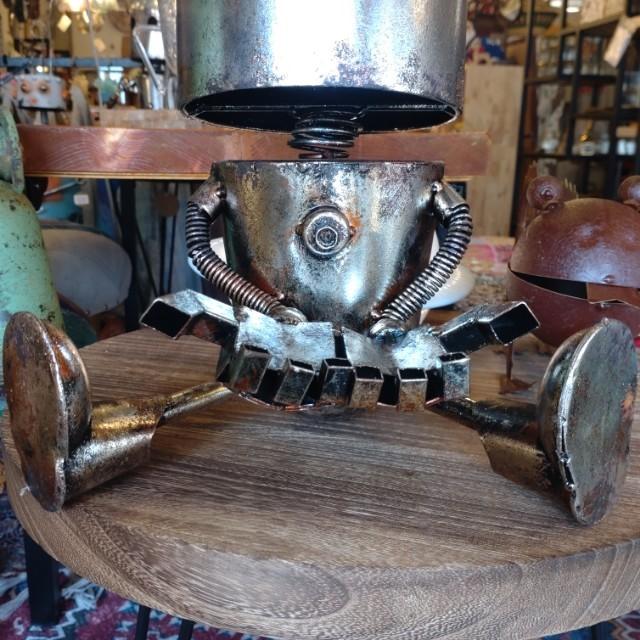 Metal Robo Puppet 　Size M　Gardening Object Robot　Ornaments　Retro　Antique Style　Handmade