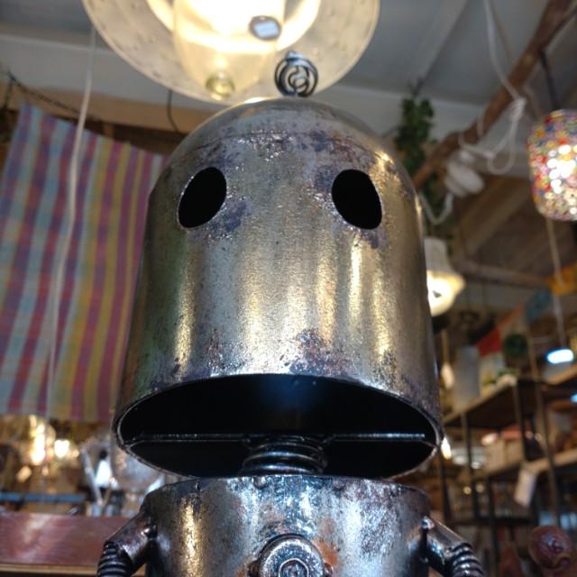 Metal Robo Puppet 　Size M　Gardening Object Robot　Ornaments　Retro　Antique Style　Handmade