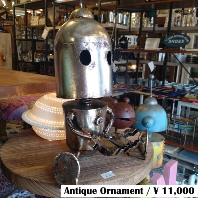 Metal Robo Puppet 　Size M　Gardening Object Robot　Ornaments　Retro　Antique Style　Handmade