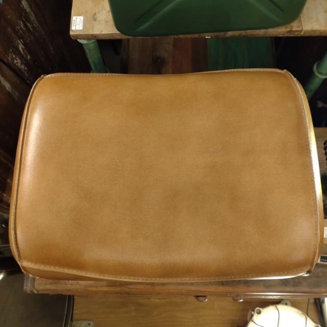LEATHER WOODEN STOOL Leather Uden Stool Cow Leather Genuine Leather Stool Seat