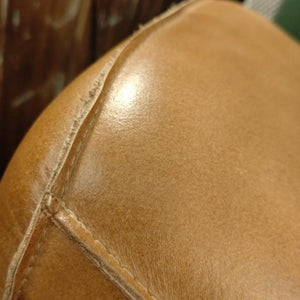 LEATHER WOODEN STOOL Leather Uden Stool Cow Leather Genuine Leather Stool Seat