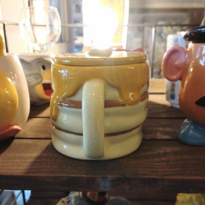 ディズニー　くまのプーさんフタ付きマグカップ　パンケーキ　ホットケーキ　キャラクター