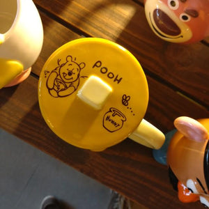 ディズニー　くまのプーさんフタ付きマグカップ　パンケーキ　ホットケーキ　キャラクター