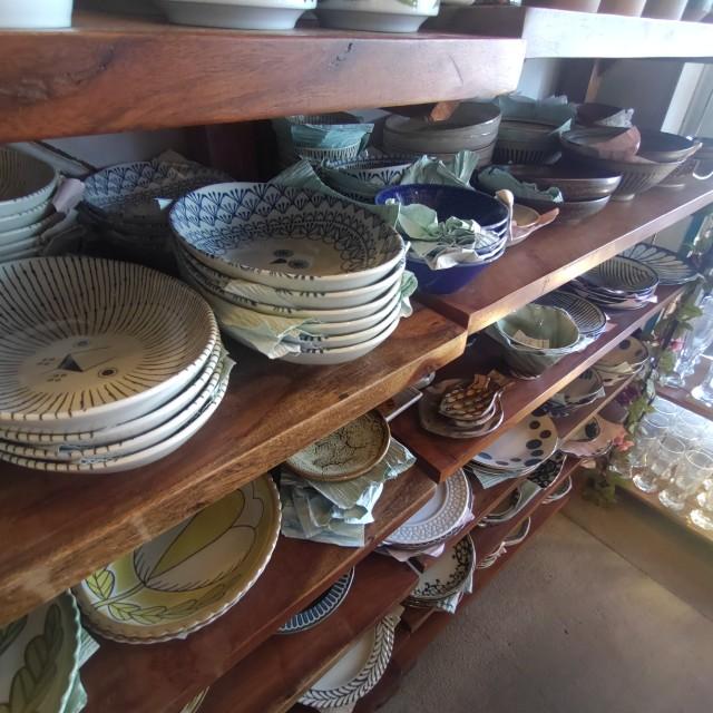 Oval Plate with Striped Mortar Design (Shima-Summon) - Available in 2 Colors - Small, Oval Plate - Japanese Tableware - Mino Ware　