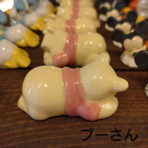 ディズニーすやすや箸置き　ディズニー　全4種　インテリア　立体感　陶磁器　催事　イベント　キッチン　