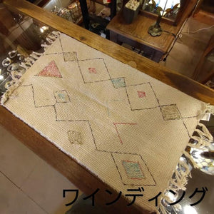 マットベルベリッシュ2　全3種　50×75　カラフル　モノクロ　　玄関　エントランス　ラグマット　インド