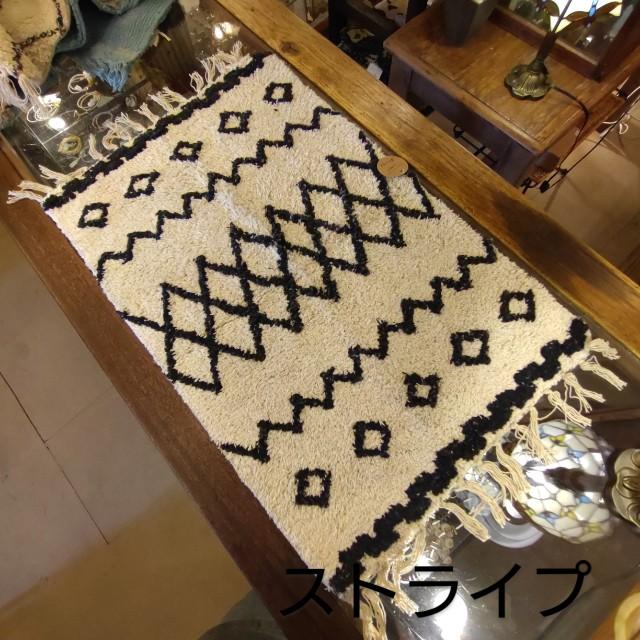 マットベルベリッシュ2　全3種　50×75　カラフル　モノクロ　　玄関　エントランス　ラグマット　インド