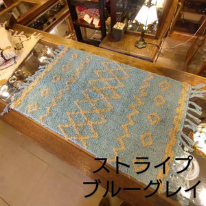 マットベルベリッシュ2　全3種　50×75　カラフル　モノクロ　　玄関　エントランス　ラグマット　インド