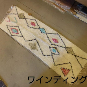 マット ロング ベルベリッシュ　　全4種　40×120　キッチン　ベッド　エントランス　ラグマット　インド