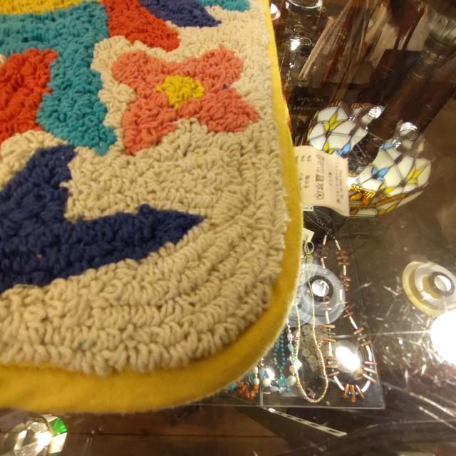 マット オトミ L　40×60　オトミ刺繍　カラフル　マルチカラー　動物　アニマル　玄関　エントランス　ラグマット　インド