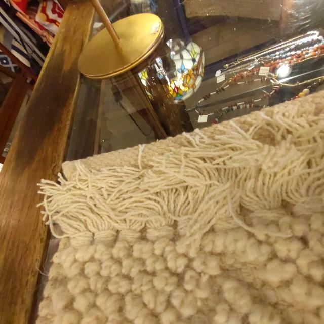 Mat Wool Deco 45x75 Ivory Wool Entrance Rug, India