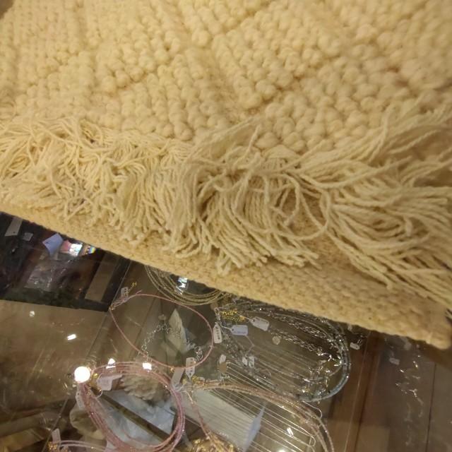 Mat Wool Deco 45x75 Ivory Wool Entrance Rug, India